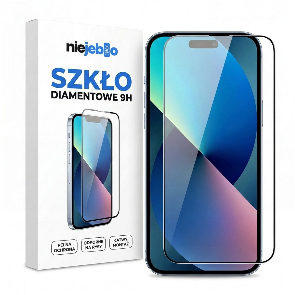 niejebło szkło 3w1 — widok frontu